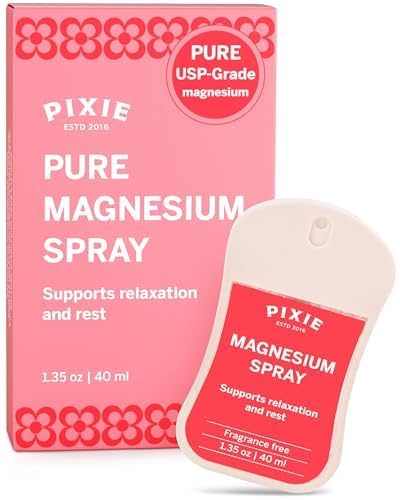 Pixie Pure Magnesium Spray 1.35oz – USP Grade – Fast-Absorbing Topical Relief for Body Aches, Sleep & Menstrual Discomfort – Travel Size & Non-Toxic for Feminine Care Pixie Cup uk supplements