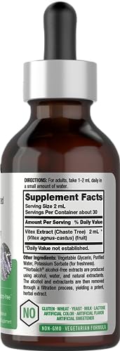 Vitex Berry Chasteberry Extract | 2 fl oz | Super Concentrated | Alcohol Free Chaste Tree Horbäach uk supplements