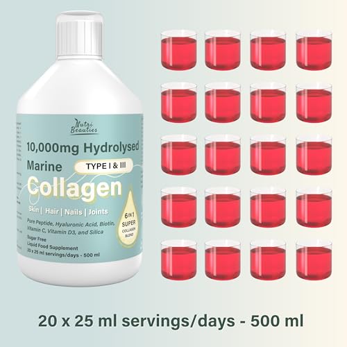 NUTRI Beauties Hydrolysed Marine Collagen Liquid Drink Supplement 10,000Mg NUTRI BEAUTIES uk supplements