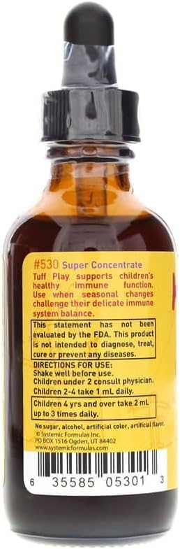 Systemic Formulas Tuff Play Kids Immune Support Supplement, 2 Fl Oz, with Vitamins C, D3 and Zinc #530 Systemic Formulas uk supplements