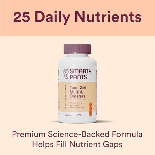 SmartyPants Teen Girl Multivitamin Gummies: Omega 3 Fish Oil (EPA/DHA), Vitamin D3 SmartyPants uk supplements