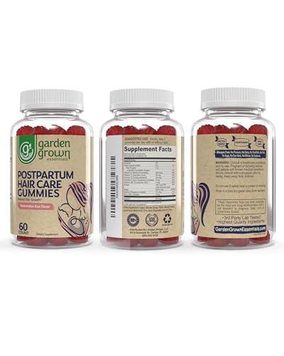 Womens Postpartum Hair Loss Gummies - Formuated for Postnatal Hair Care, Growth Garden Grown Essentials uk supplements
