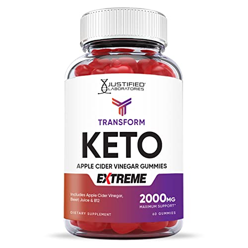 Transform Keto ACV Gummies Extreme Formula 2000MG Vegan Non GMO with Pomegranate Justified Laboratories uk supplements