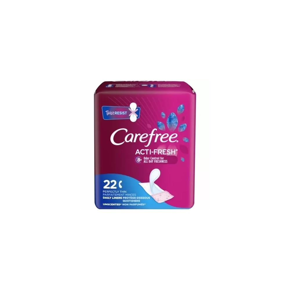 Carefree Acti-Fresh Body Shape Pantiliners Thin Unscented - 22 Liners, Pack of 2 Carefree uk supplements