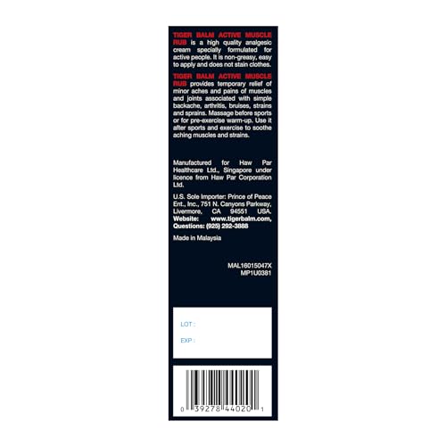 Tiger Balm Muscle Rub, 2-Ounce Tubes (Pack of 6) Tiger Balm uk supplements