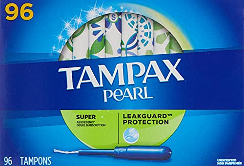 Tampax Pearl Unscented Super Absorbency Tampons, 96 Count Tampax uk supplements