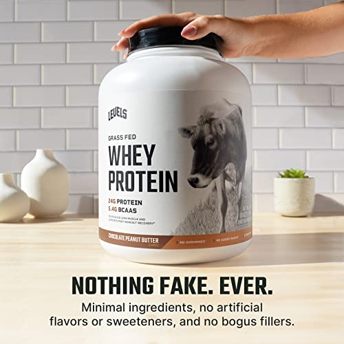 Levels Grass Fed 100% Whey Protein, No GMOs, Chocolate Peanut Butter, 5LB Levels Nutrition uk supplements