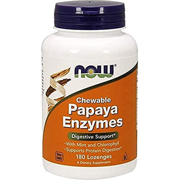 NOW FOODS Papaya Enzyme Chewable, 180 Count NOW FOODS uk supplements