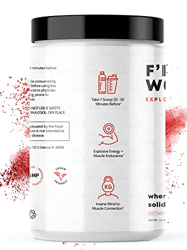 F'ing Workout - Explosive Pre-Workout Supplement (Sour Peach Rings) F'ing uk supplements