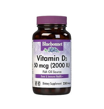 Bluebonnet Nutrition Vitamin D3 2000 IU50 mcg High Potency Immune Support Bluebonnet uk supplements