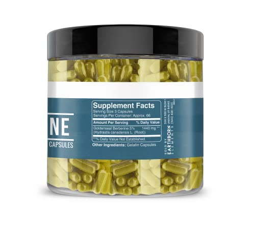 Earthborn Elements Berberine 200 Capsules, Pure & Undiluted, No Additives Earthborn Elements uk supplements