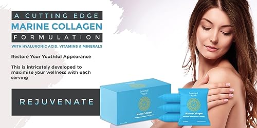 Marine Collagen Powder 10000mg with Hyaluronic Acid Biotin and Vitamin C A D3 E - Collagen Internal Youth uk supplements