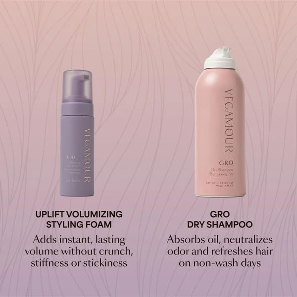 VEGAMOUR UPLIFT and Refresh Kit | Volumizing Dry Shampoo Spray Formulated Without Benzene, Supports Thicker Fuller Looking Hair | $50 Value VEGAMOUR uk supplements