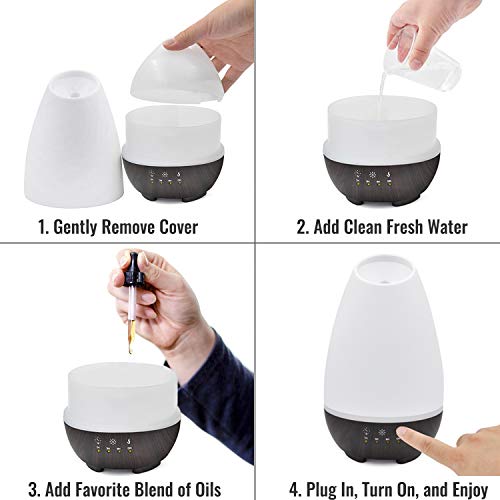 HealthSmart Essential Oil Diffuser, Cool Mist Humidifier and Aromatherapy Diffuser, FSA HSA Eligible with 500ML HealthSmart uk supplements