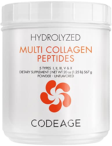 Code Age Multi-Collagen Protein Powder Hydrolyzed 20Oz All-in-One Super Bone Broth Codeage uk supplements