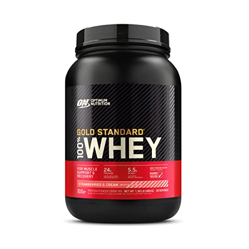 Optimum Nutrition Gold Standard 100% Whey Protein Powder, Strawberries & Cream Optimum Nutrition uk supplements