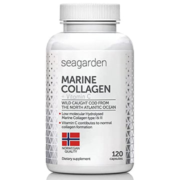 Seagarden Marine Collagen Capsules + Vitamin C | Collagen Peptides (Type I & III) SEAGARDEN uk supplements