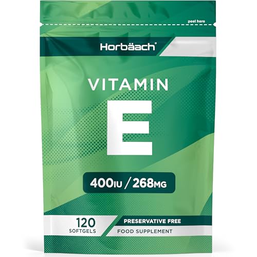 Vitamin E Capsules 400iu | 120 Count | High Strength Vitamin E as DL-a-Tocopheryl Horbäach uk supplements