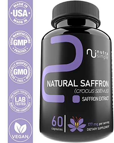 Nutra Simple Saffron Supplements 177mg, Pure Saffron Extract, Made in USA, Natural Nutra Simple uk supplements
