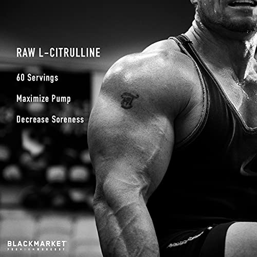 BlackMarket RAW L-Citrulline - Workout Powder Drink Mix for Men & Women, Improve Blood BlackMarket uk supplements