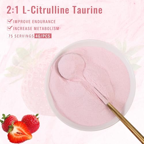 SEDDS Strawberry-Flavored L-Citrulline Taurine 2:1, L Citrulline Powder, Unflavored Vegan SEDDS uk supplements