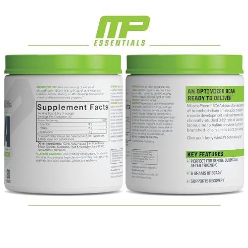 MusclePharm Essentials BCAA, Fruit Punch - 30 Servings Muscle Pharm uk supplements