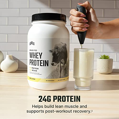 Levels Grass Fed 100% Whey Protein, No Hormones, Vanilla Bean, 2LB Levels Nutrition uk supplements