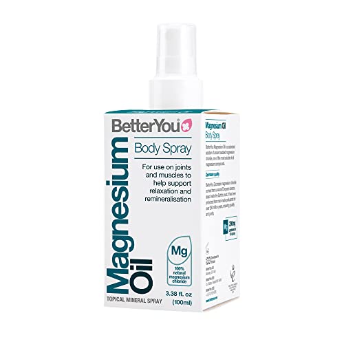 BetterYou Magnesium Oil Body Spray, Pure and Natural Source of Magnesium Chloride BetterYou uk supplements