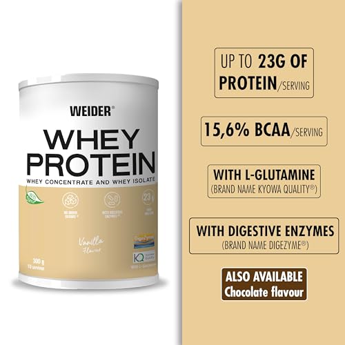 Weider Whey Protein (300g) Vanilla Flavour. Whey Protein from Concentrate and Isolate Weider uk supplements