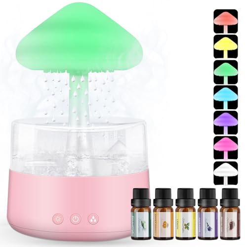 Rain Cloud Humidifier Water Drip with 5 Essential Oils, Cloud Diffuser with 7 Changing Colors Night Lights EvCZen uk supplements