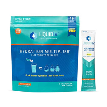 Liquid I.V. Hydration Multiplier - Tropical Punch - Hydration Powder Packets | Electrolyte Liquid I.V. uk supplements