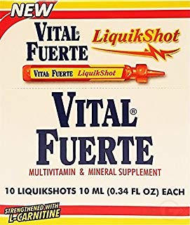 Vital Fuerte Liquid Shot Dietary Supplement 10 Units - Suplemento Multivitaminico (Pack of 1) Vital Fuerte uk supplements