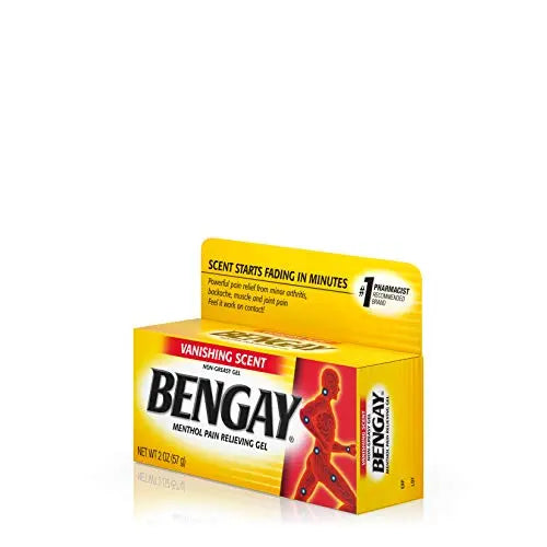 Vanishing Scent Bengay Relief Gel, Non-Greasy Topical Reliever with Cooling Menthol, 2 oz Bengay uk supplements