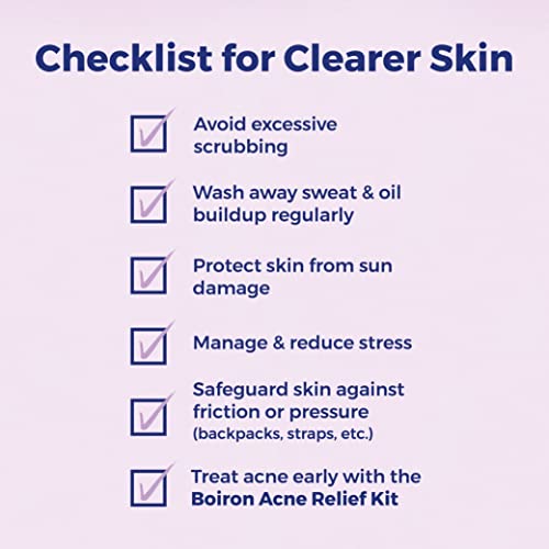 Boiron Acne Relief Kit for Blackheads, Oily Skins, Whiteheads on The Face and Body - 3 Count (240 Pellets) Boiron uk supplements
