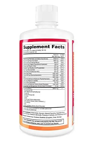 ENP Liquid Multi-Vitamin with Joint Support for Adults | Multivitamin for Women & Men | Plus Glucosamine with MSM | 32 oz | ENP uk supplements