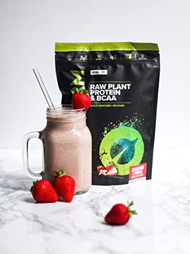 Vivo Life Perform Strawberry & Vanilla Flavour Vegan Protein Powder - BCAA Pea & Hemp Blend Vivo life uk supplements