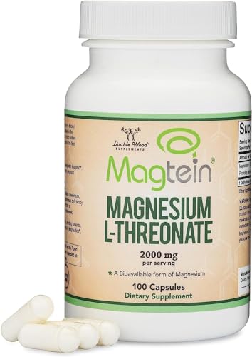 Magnesium L Threonate Capsules (Magtein) – High Absorption Supplement – Bioavailable Double Wood Supplements uk supplements