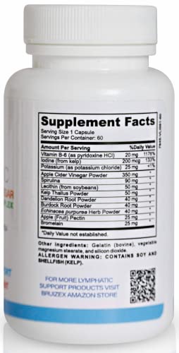 Bruizex Apple Cider Vinegar Complex Capsules, Lymphatic Drainage Apple Cider Vinegar Bruizex uk supplements