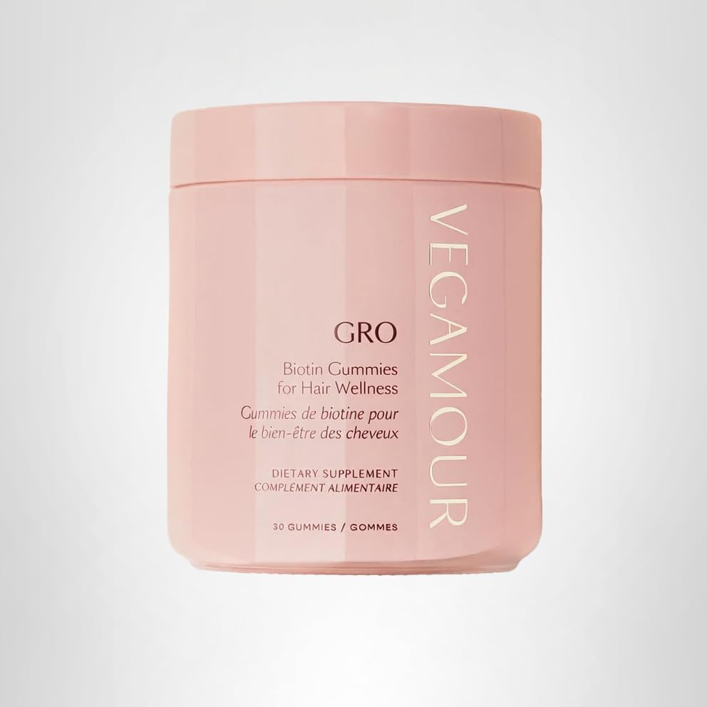 VEGAMOUR GRO Biotin Gummies, Strawberry Flavor with 5000 mcg Biotin, Supports Healthy Hair Vegan Gummies with Vitamins A, B, C, E, B-12 & More, 30 Ct VEGAMOUR uk supplements