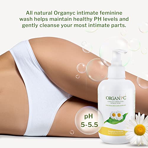 Organyc Feminine Intimate Wash for Sensitive Skin with Chamomile, Free from Chlorine, Parabens Organyc uk supplements