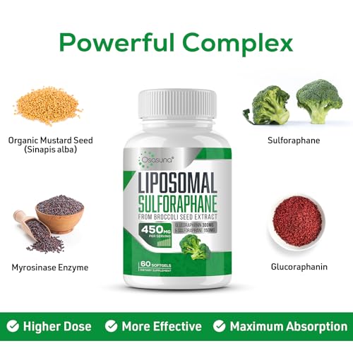 Osasuna Liposomal Sulforaphane 450MG, Maximum Absorption, 240 Softge Osasuna uk supplements