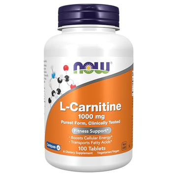 NOW Supplements, L-Carnitine 1,000 mg, Purest Form, Amino Acid, Fitness Support NOW uk supplements