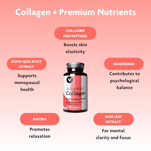 Premium Advanced Collagen Capsules for Menopause and Perimenopause V Vitamini uk supplements