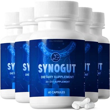 Ideal Performance Synogut Pills Dietary Supplement for Gut Health (5 Bottles) Ideal Performance uk supplements