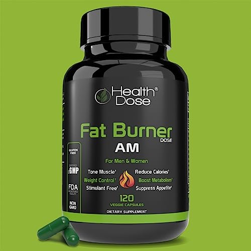 Health Dose Fat Burner AM. Weight Control & Metabolism Boost. For Active Lifestyles. Health Dose uk supplements