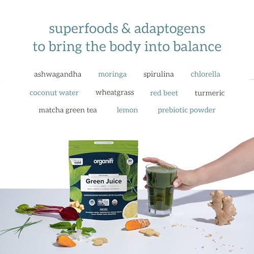 Organifi Green Juice - Organic Superfood Powder - 180-Day Supply - Organic Vegan Green Organifi uk supplements