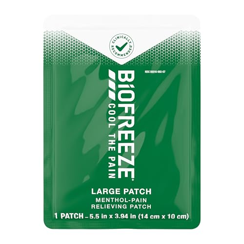 Biofreeze Menthol Pain Relieving Patches (5 Patches Per Box) Up To 8 Hours Of Pain Relief From Sore Muscles, Arthritis, Backaches, Spains, Bruises, Strains And Joint Pain (Package May Vary) Biofreeze uk supplements
