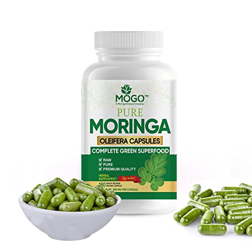 MOGO Moringa Oleifera Capsules | 100% Pure Single Origin Moringa Leaf Powder Supplement MOGO uk supplements