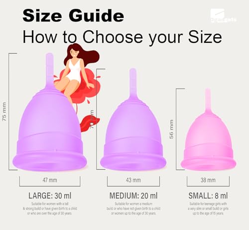 Ggadgets Menstrual Cup for Women with Pouch | Ultra Soft Odour & Rash Free | No Leakage Ggadgets uk supplements