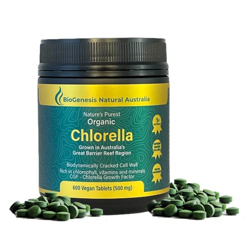 BioGenesis Chlorella Tablets, 600 Tablet Count (500mg) Biogenesis uk supplements